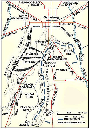 Day 3 at Gettysburg Map
