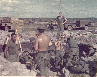 Rifles digging in